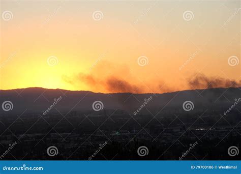 Sunset View of San Jose City, California Stock Photo - Image of hill ...