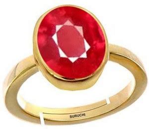 Suruchi Gems & Jewels Ruby (Manik) 10.25 Ratti or 9.50 Ct Gemstone ...