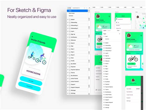 Dash Bike Sharing App UI KIT — Teletype