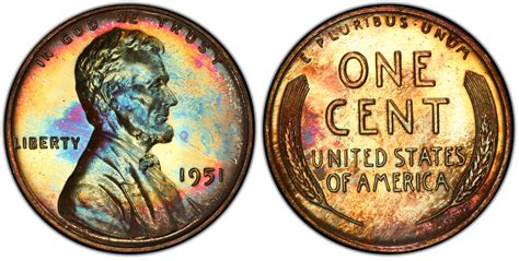 1951 1C, RB (Regular Strike) Lincoln Cent (Wheat Reverse) - PCGS CoinFacts