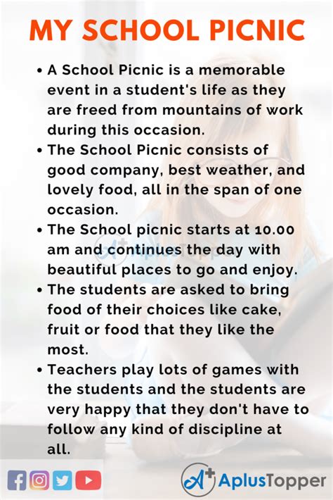 Essay on My School Picnic | My School Picnic Essay for Students and ...