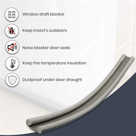 Buy 1M Draught Excluder for Bottom of Door Durable Draught Excluder for ...