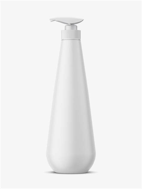 Curved bottle with pump / matt - Mockups Design