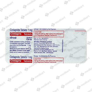 CINTAPRO 1MG TABLET 10'S, Price, Composition & Generic Alternatives ...