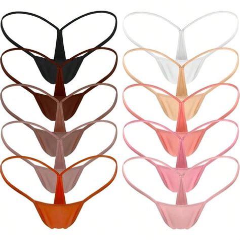 LowGstring Thongs For Women Seamless Thong Low Rise Micro Back Bikini ...