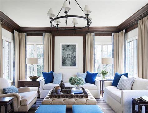 living room beige and blue
