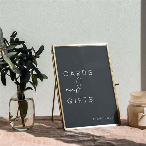 Minimalist Desert Wedding Cards Gifts Sign, Boho Wedding Cards Gifts ...