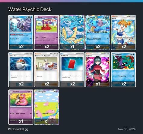 Water Psychic Deck - Pokémon TCG Pocket
