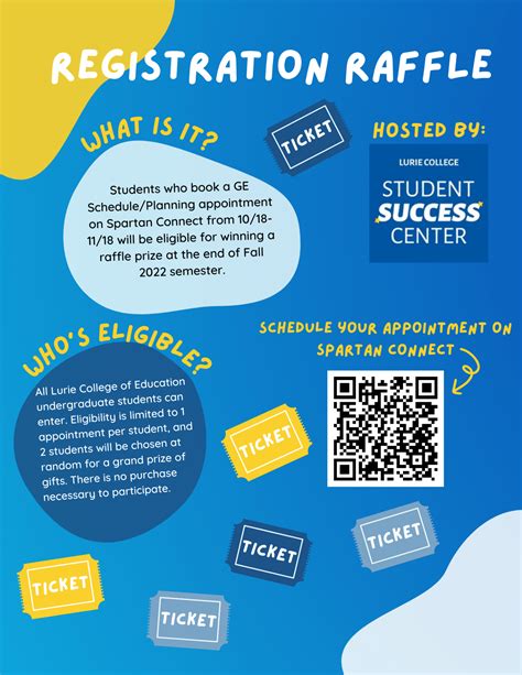 Registration Raffle | Student Success Center / SJSU Lurie College of Education Blog
