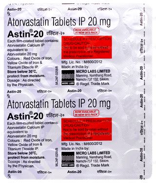 Astin 20 Tablet 30: Uses, Side Effects, Price & Substitutes