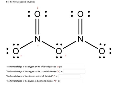 Solved For the following Lewis structure: The formal charge | Chegg.com
