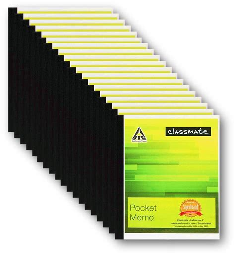 Classmate Pocket Memo Single Line 42 Pages (Pack of 20) Unique : Amazon ...