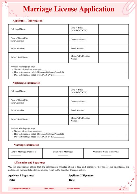Image result for Marriage License Forms