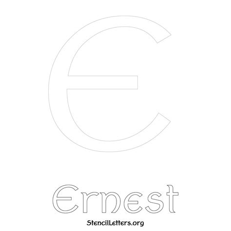 Ernest Free Printable Name Stencils with 6 Unique Typography Styles and ...