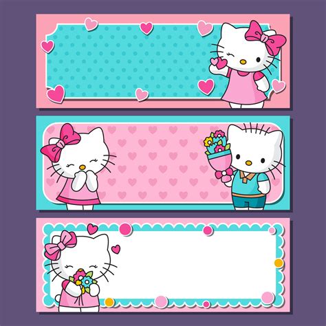 Hello Kitty Name Tag Design For Kids