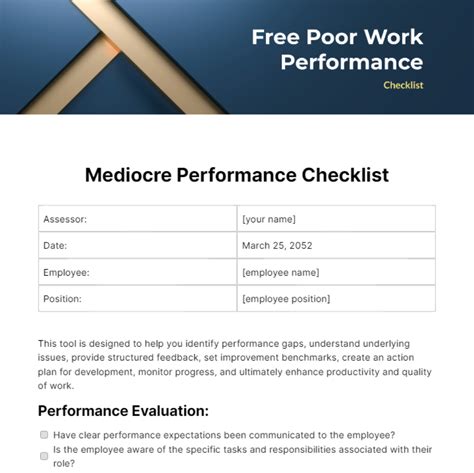 Performance Checklist Template 的图像结果