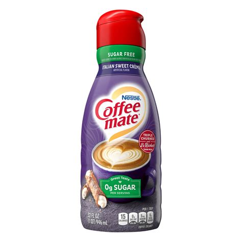 Nestle Coffee mate Zero Sugar Italian Sweet Creme Liquid Coffee Creamer ...