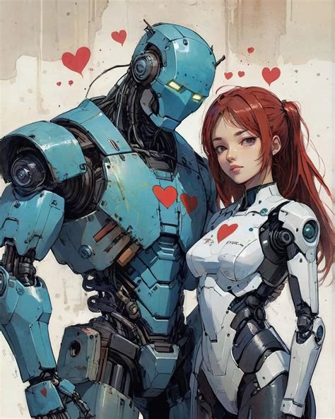 Robots love, Alex Maleev - Free AI Photo Generator - starryai