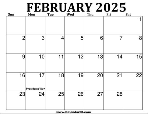Free Printable Feb 2025 Calendar - Printable Art and Words