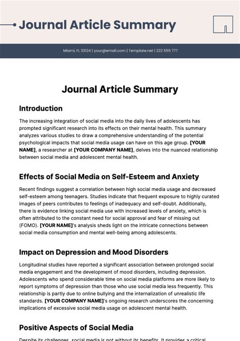 Image result for Article Summary Example