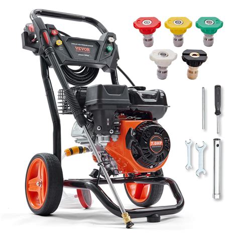 VEVOR Gas Powered Pressure Washer 3400 PSI 2.6 GPM, with Spray Gun and ...