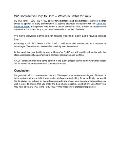 PPT - US TAX Terms - C2C _ W2 _ 1099 – All You Need to Know PowerPoint ...