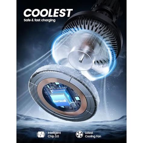 Lamicall 15W for QI2 Magsafe Car Mount Charger - RGB LED360 Wireless C ...