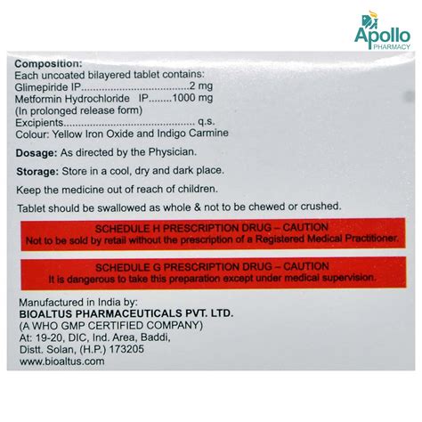 GLIMICORD M2 FORTE TABLET 10'S Price, Uses, Side Effects, Composition ...
