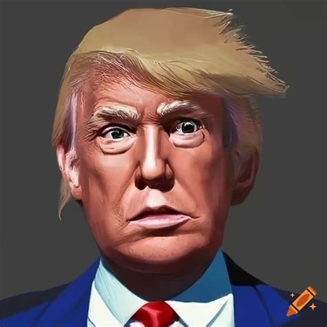 Caricature of Donald Trump on Craiyon
