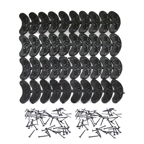 40 pcs Heel Plates Shoe Heel Taps Rubber Tips Sole Heel Repair Pad ...