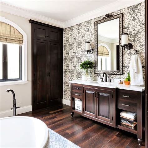 25 Dark Wood Floor Bathroom Ideas That Impress
