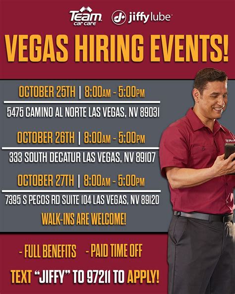 Team Car Care Dba Jiffy Lube on LinkedIn: #VegasJobs #NowHiringVegas # ...