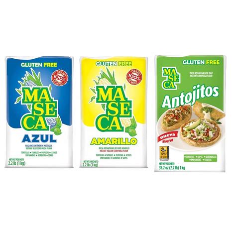 Amazon.com : Maseca Corn Instant Masa Flour, 32 oz Variety 3Pack ...