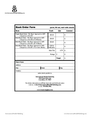 Fillable Online SOT Book Order Form.docx Fax Email Print - pdfFiller