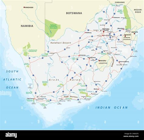 Large Detailed Political Map Of South Africa With Roads Railroads And