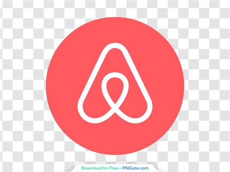 Airbnb Icon Modern Design with Red Circle Free PNG - PNGate