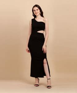 Sheetal Associates Women Bodycon Black Maxi/Full Length Dress - Buy ...