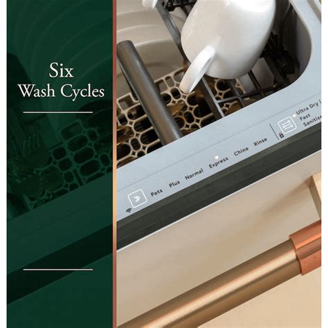 Cafe 24-in Drawer Dishwasher (Matte Black) 46-Decibel Very Quiet Sound ...
