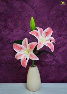 blooming floret Attractive Artificial Lily Stick for Home Decor | 2 ...