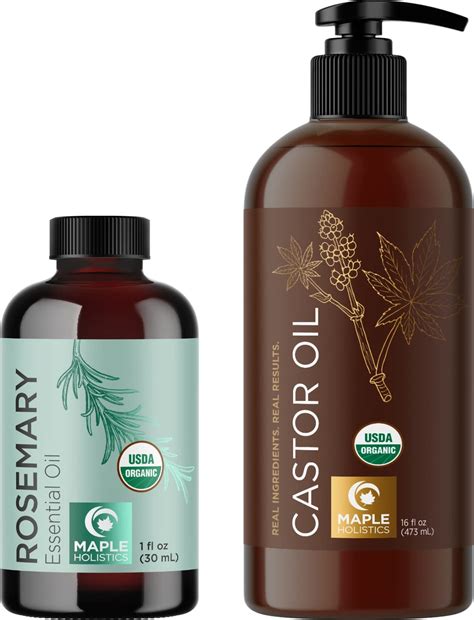 Amazon.com: Organic Hair Oil Blend for Growth, Dry Hair and Scalp Care - Rosemary Essential Oil ...