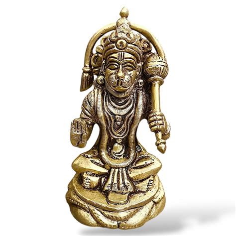 Buy Artivia Brass Hanuman Small Murti for Temple, Desk & Home Entrance ...