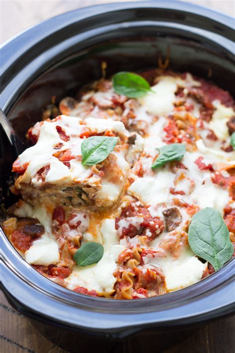 Slow Cooker Spinach Ricotta Lasagna   Kristine's Kitchen