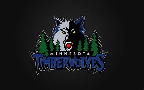 Download Minnesota Timberwolves Logo In Black Wallpaper | Wallpapers.com