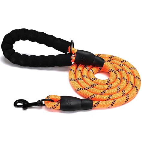 Wooflix Heavy Duty Nylon Dog Leash | Anti Slip Padded Handle Long Dog ...