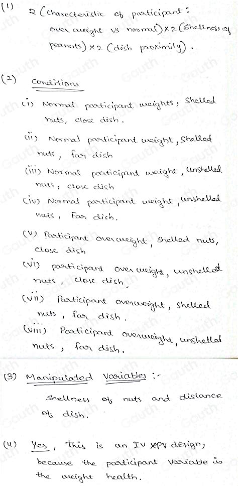 Solved: Scenario: A researcher interested in weight control wondered ...
