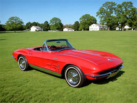 Vintage 1960s Chevrolet Corvette Stingray Sports C... - AI Art
