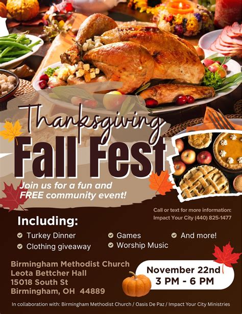 Thanksgiving Fall Fest , Birmingham Methodist Church, Wakeman, 22 ...