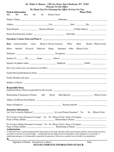 Fillable Online Meet Our Caring Charleston Eye Doctor - Dr. Walter S ...