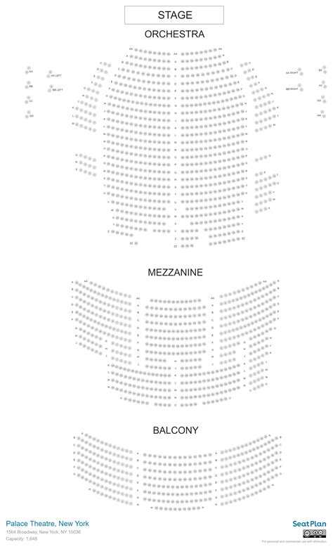 New York Palace Theatre Seating Chart