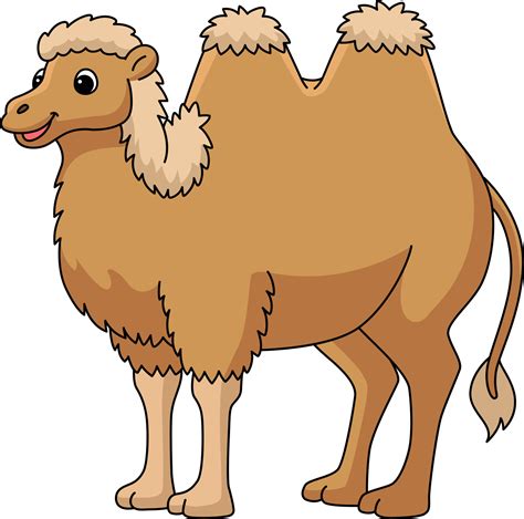 Bactrian Camel Animal Cartoon Colored Clipart 16920927 Vector Art at ...